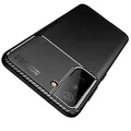 Produktbild: AVANA Hülle für Samsung Galaxy S21 5G Schutzhülle Flexibles Slim Case Schwarz Schutz Silikon TPU Schale Kratzfest Handyhülle Bumper Cover Carbon Optik
