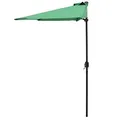 Produktbild: casa.pro Halbschirm Eger Ø300cm Halb-Sonnenschirm Balkonschirm Kurbelschirm Schirm Halbrund Stahl Polyester 160g/m² Grün