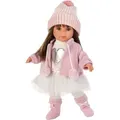 Produktbild: Llorens 1053528 Puppe Sara mit brünetten Haaren und braunen Augen, Fashion Doll mit weichem Körper, inkl. trendigem Outfit, 35cm