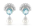 Produktbild: Swarovski Ohrring-Set Swarovski Idyllia Drop-Ohrhänger, Muschel, Blau, Rhodiniert