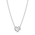 Produktbild: PANDORA Moments Funkelnde Unendlichkeits-Herz Collier-Halskette aus Sterling Silber mit Zirkonia Steinen, Größe 50cm, 392666C01-50