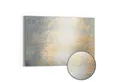 Produktbild: DEQORI Magnettafel 'Wand mit Gold-Struktur', Metall Whiteboard für alle Magnete, Magnetboard magnetisch