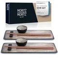 Produktbild: Moritz & Moritz VIDA 10-tlg. Sushi Geschirr Set für 2 Personen - Sushi Servierset mit 2x Sushi-Teller, Dip-Schälchen und Stäbchen