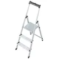 Produktbild: Trittleiter Krause Solidy - 3 Stufen einseitig besteigbare Trittleiter mit Stahl-Plattform