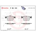 Produktbild: Bremsbelagsatz BREMBO P 85 124, Hinten