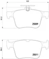 Produktbild: Bremsbelagsatz hinten BREMBO P 85 124