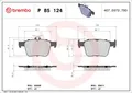 Produktbild: BREMBO Bremsbelagsatz, Scheibenbremse P 85 124 für VW AUDI SKODA SEAT