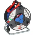 Produktbild: Garant IP44 Outdoor-Kabeltrommel, 3-fach schwarz/blau, 50 Meter