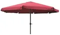 Produktbild: INDA-Exclusiv Sonnenschirm Ø 4m XXL Kurbelschirm Sonnenschutz mit Kurbel in Burgundrot Gartenschirm