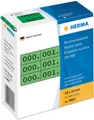 Produktbild: HERMA Etiketten Nummernetiketten dreifach selbstklebend grün/schwarz VE=3x1000 Stück