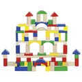 Produktbild: Goki Bausteine 1er Set 100 bunte Holzbausteine in verschiedenen Formen neu OVP