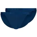 Produktbild: Skiny Slip Herren Tanga 2er Pack Cotton Rib (Packung, 2-St) - blau S