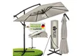 Produktbild: tillvex Sonnenschirm tillvex® Sonnenschirm eckig 235 x 235 cm Ampelschirm Gartenschirm, Kurbelschirm Marktschirm wasserdicht 360° drehbar, mit Kurbel & Windschutz Gartenschirm Aluminium, Alu Ampelschirm Ø 330 cm Rechteckig + Abdeckung