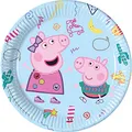 Produktbild: Procos 93436 - Party-Teller Peppa Wutz, Größe 23 cm, 8 Stück, Einwegteller aus Papier, Kindergeburtstag, Party-Geschirr, FSC® Mix