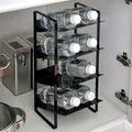 Produktbild: Yamazaki Home Flaschenregal Küchenregal Küchen-Organizer 20x40x20cm schwarz