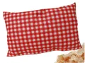 Produktbild: Heubergshop Zirbenkissen 30x20cm - Gefüllt mit Zirben - Kleines Duftkissen mit Zirbenflocken/Zirbenspäne, Rot Kariert, Reißverschluss (Karo-Rot-20x30)