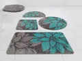 Produktbild: my home Badematte Susan, Höhe 15 mm, fußbodenheizungsgeeignet, strapazierfähig, Polyester, rechteckig, Blumen-Muster, Badteppich, Badematten auch als 3 teiliges Set & rund