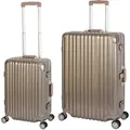 Produktbild: London | 2er Set | Trolleys 4 Rollen | Polycarbonat Hartschale | Alu-Rahmen | Handgepäck + Reisekoffer L