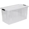 Produktbild: Kreher Aufbewahrungsbox Master Box mit Deckel in verschiedenen Größen (Größe wählbar), Lebensmittelecht weiß 80 l