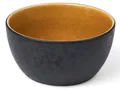 Produktbild: Bitz Schale Bowl matt black / shiny amber 14 cm, Steinzeug, (Bowls), Schale 14 cm Steinzeug Schwarz/Amber