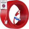 Produktbild: hb-digital Patchkabel 15m CAT7 Rohkabel LAN Kabel S/FTP PiMF LSZH rot