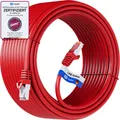 Produktbild: hb-digital Patchkabel CAT 7 Netzwerk LAN Kabel 15m RJ45 S/FTP PiMF LSZH AWG 26 halogenfrei rot