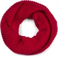 Produktbild: styleBREAKER Unisex Strick Loop Schal Einfarbig mit Wellenmuster, warmer Winter Strickschal, Schlauchschal 01018169, Farbe:Bordeaux-Rot