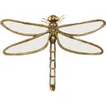 Produktbild: Wandobjekt Deko Objekt Libellen Motiv Polyresin Figur Glas Gold Kare Design