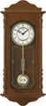 Produktbild: AMS Pendelwanduhr W7013/1 (Quarzuhr, Holz-/Glasgehäuse,Erle nussbaumfarben,Made in Germany)