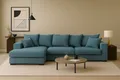 Produktbild: Kaiser Möbel Ecksofa Sofa L-form, Couch L-form Gabon stoff Zoom Ottomane