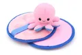 Produktbild: Klettballspiel mit Plüschtier | Wurfspiel für Kinder ab 3 Jahren zum Werfen und Fangen lernen | Klettball Set, Catch Ball, Kinder Fangballspiel mit Wurftier (Oktopus / Krake Olivia (Octopus) - Pink)