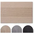 Produktbild: Blumtal Fußmatte rutschfeste Schmutzfangmatte aus langlebigem Polyester, Fußmatte innen/Schmutzfangmatte außen beige|grau 120 cm x 70 cm