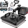 Produktbild: VEVOR Transferpresse 6 in 1 Heißpresse Maschine 38 x 30 cm T-Shirt Presse Maschine Hitzepresse Maschine DIY Heißpresse mit Digitaler LED-Temperatur-