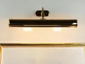 Produktbild: Bilderleuchte aus Messing 24K Vergoldet Handarbeit E14 Verstellbar 40 cm Bilderlampe Wandleuchte