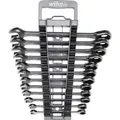 Produktbild: Wiha Ringratschen-Gabelschlüssel Set 12-tlg. inkl. Halter I Ring Ratschenschlüssel Set 8-19 mm (19 mm, 12 mm, 14 mm, 16 mm, 10 mm, 18 mm, 17 mm, 11 mm, 15 mm, 8 mm, 9 mm, 13 mm) (44665)