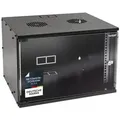 Produktbild: HMF Serverschrank Netzwerkschrank, Serverschrank 19 Zoll, 7 HE, 400 mm Tiefe, Glastür, Schwarz schwarz 7 HE 