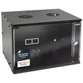 Produktbild: HMF 65707-02 Netzwerkschrank, Serverschrank 19 Zoll | 7 HE | 400 mm Tiefe | Glastür | Schwarz