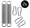 Produktbild: riijk Boxsackfeder Schwingfeder mit Karabiner (2x Feder, 2x Feder), Schwingfeder für Hängesessel, Boxsack, Sonnensegel