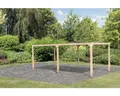 Produktbild: Pavillon Karibu Cubusso mit einer Verlängerung 320 x 627 cm natur