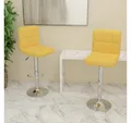 Produktbild: vidaXL Hocker, Barhocker 2 Stk. Senfgelb Stoff