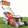 Produktbild: HECHT Rasenmäher Benzin mit Antrieb 551 SX | 51 cm Schnittbreite | 5in1 | 5,5 PS | Mulchkit | 65 L Fangkorb