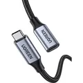 Produktbild: UGREEN USB C 3.2 Gen 2 Schnelllade Verlängerungskabel Typ C USBC Handy Tablet Hü - Schwarz/Grau