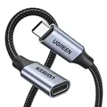 Produktbild: UGREEN USB C Verlängerung 10 Gbps USB 3.2, USB-C Verlängerungskabel 100W/4K 60Hz kompatibel mit iPhone 16/15, M3 MacBook Pro/Air, iPad Air 2024, Galaxy S24 Ultra Switch Konsolen usw. (Grau, 1m)