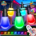 Produktbild: Lichterkette Außen 21M Bunt RGB Farbwechsel IP65 Wetterfest mit Fernbedienung