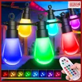 Produktbild: Lichterkette Außen 21M Bunt RGB Farbwechsel IP65 Wetterfest mit Fernbedienung