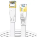 Produktbild: CAT8 Kabel 30m, Hochgeschwindigkeit 40Gbps 2000MHz CAT8 Flaches Patchkabel, G...