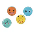 Produktbild: amscan 9917127 Offiziell lizenzierte Pokémon-Hüpfbälle für Kindergeburtstage, 4 Stück, Mehrfarbig