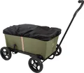 Produktbild: Bollerwagen faltbar mit drehbaren Rädern - khaki grün - 50 kg Tragkraft