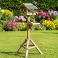 Produktbild: Vogelhaus Futterhaus WildVÖGEL mit Ablage Holz wetterfest Garten stehend stabil