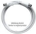 Produktbild: Axing BAK 500-80 Anschlusskabel 5,0m, IEC axialer Stecker/Kupplung, Vodafone, Klasse A, weiß (BAK50080)